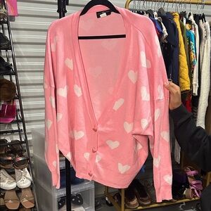 Daisy Street curve ASOS Pink Heart Patterned Women's plus size 4x Sweater